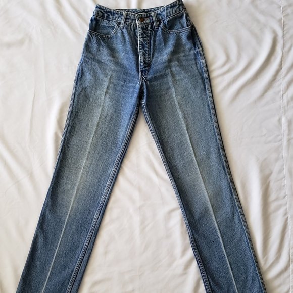 **SOLD**Vintage 1970s Calvin Klein USA Made High-Rise Jeans 24 X 33 Juniors - Picture 6 of 11